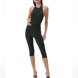 Afrm Black Polka Dot Women's Jumpsuit
